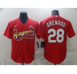 Men's Nike St. Louis Cardinals#28 Nolan Arenado Red Cool Base Home Stitched Baseball Jersey