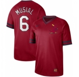 Men's Nike St.Louis Cardinals #6 Stan Musial Red Authentic Cooperstown Collection Stitched Baseball Jersey