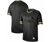 Men's Nike St.Louis Cardinals Blank Black Gold Authentic Stitched Baseball Jersey