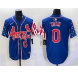 Men's St. Louis Cardinals #0 Masyn Winn Royal Independence Day Vapor Premier Limited Stitched Baseball Jersey