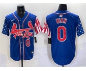 Men's St. Louis Cardinals #0 Masyn Winn Royal Independence Day Vapor Premier Limited Stitched Baseball Jersey