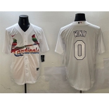 Men's St. Louis Cardinals #0 Masyn Winn White Cool Base Stitched Baseball Jersey