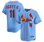 Men's St. Louis Cardinals #11 Victor Scott II Light Blue Alternate Limited Stitched Baseball Jersey