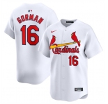 Men's St. Louis Cardinals #16 Nolan Gorman White 2024 Home Limited Stitched Baseball Jersey