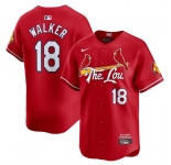 Men's St. Louis Cardinals #18 Jordan Walker Red 2024 City Connect Limited Stitched Baseball Jersey