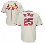 Men's St Louis Cardinals #25 Mark McGwire Cream Cool Base Stitched Baseball Jersey