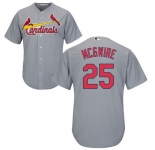 Men's St Louis Cardinals #25 Mark McGwire Grey Cool Base Stitched Baseball Jersey