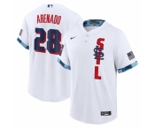 Men's St. Louis Cardinals #28 Nolan Arenado Nike White 2021 MLB All-Star Game Replica Player Jersey