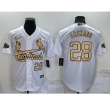 Men's St Louis Cardinals #28 Nolan Arenado Number White 2022 All Star Stitched Cool Base Nike Jersey