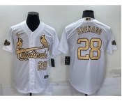 Men's St Louis Cardinals #28 Nolan Arenado Number White 2022 All Star Stitched Cool Base Nike Jersey
