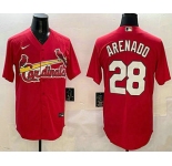Men's St Louis Cardinals #28 Nolan Arenado Red Stitched Cool Base Nike Jersey