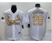 Men's St Louis Cardinals #28 Nolan Arenado White 2022 All Star Stitched Cool Base Nike Jersey