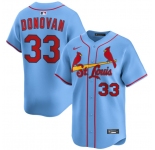 Men's St. Louis Cardinals #33 Brendan Donovan Blue Alternate Limited Stitched Baseball Jersey