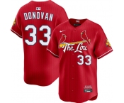 Men's St. Louis Cardinals #33 Brendan Donovan Red 2024 City Connect Limited Stitched Baseball Jersey
