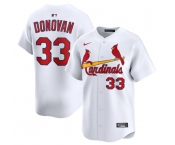 Men's St. Louis Cardinals #33 Brendan Donovan White Home Limited Stitched Baseball Jersey