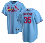 Men's St. Louis Cardinals #35 Brandon Crawford Blue Cool Base Stitched Baseball Jersey