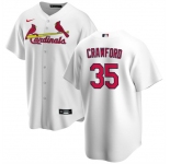 Men's St. Louis Cardinals #35 Brandon Crawford White Cool Base Stitched Baseball Jersey
