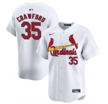Men's St. Louis Cardinals #35 Brandon Crawford White Home Limited Stitched Baseball Jersey