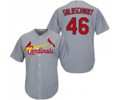 Men's St. Louis Cardinals #46 Paul Goldschmidt Grey Cool Base Stitched Baseball Jersey
