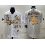 Men's St Louis Cardinals #46 Paul Goldschmidt Number White 2022 All Star Stitched Cool Base Nike Jersey