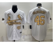 Men's St Louis Cardinals #46 Paul Goldschmidt Number White 2022 All Star Stitched Cool Base Nike Jersey
