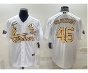 Men's St Louis Cardinals #46 Paul Goldschmidt White 2022 All Star Stitched Cool Base Nike Jersey