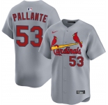 Men's St. Louis Cardinals #53 Andre Pallante Gray 2024 Away Limited Stitched Baseball Jersey