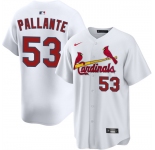 Men's St. Louis Cardinals #53 Andre Pallante White Home Limited Stitched Baseball Jersey