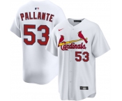 Men's St. Louis Cardinals #53 Andre Pallante White Home Limited Stitched Baseball Jersey
