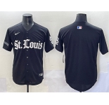 Men's St. Louis Cardinals Blank Black 'Gothic Legacy Edition' Vapor Premier Limited Stitched Baseball Jersey