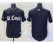 Men's St. Louis Cardinals Blank Black 'Gothic Legacy Edition' Vapor Premier Limited Stitched Baseball Jersey