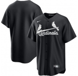 Men's St. Louis Cardinals Blank Black Lights Out Limited Stitched Baseball Jersey