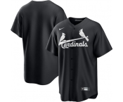 Men's St. Louis Cardinals Blank Black Lights Out Limited Stitched Baseball Jersey
