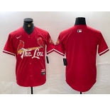 Men's St. Louis Cardinals Blank Red 2024 City Connect Limited Stitched Baseball Jersey