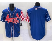 Men's St. Louis Cardinals Blank Royal Independence Day Vapor Premier Limited Stitched Baseball Jersey