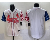 Men's St. Louis Cardinals Blank White Independence Day Vapor Premier Limited Stitched Baseball Jersey