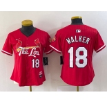 Women's St Louis Cardinals #18 Jordan Walker Red 2024 City Connect Limited Stitched Baseball Jersey
