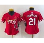 Women's St Louis Cardinals #21 Lars Nootbaar Red 2024 City Connect Limited Stitched Baseball Jersey