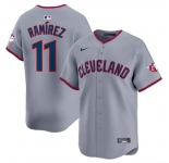 Men's Cleveland Guardians #11 Jose Ramirez Gray 2025 Alternate Limited Stitched Baseball Jersey
