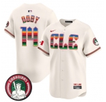 Men's Cleveland Guardians #14 Larry Doby Cream Mexico Vapor Premier Limited Stitched Baseball Jersey