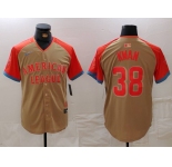 Men's Cleveland Guardians #38 Steven Kwan Cream 2024 All Star Limited Stitched Jersey