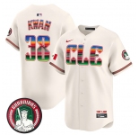 Men's Cleveland Guardians #38 Steven Kwan Cream Mexico Vapor Premier Limited Stitched Baseball Jersey