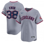 Men's Cleveland Guardians #38 Steven Kwan Gray 2025 Alternate Limited Stitched Baseball Jersey