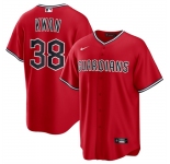 Men's Cleveland Guardians #38 Steven Kwan Red Cool Base Limited Stitched Baseball Jersey