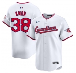 Men's Cleveland Guardians #38 Steven Kwan White Home Limited Stitched Baseball Jersey