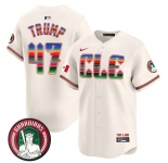 Men's Cleveland Guardians #47 Donald Trump Cream Mexico Vapor Premier Limited Stitched Baseball Jersey