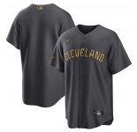 Men's Cleveland Guardians Blank Charcoal 2022 All-Star Cool Base Stitched Baseball Jersey