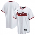 Men's Cleveland Guardians Blank White Cool Base Limited Stitched Baseball Jersey