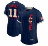 Men's Cleveland Indians #11 José Ramírez Nike Navy 2021 MLB All-Star  Authentic Player Jersey
