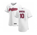 Men's Nike Cleveland Indians #10 Jake Bauers White Home 2020 Authentic Team Baseball Jersey